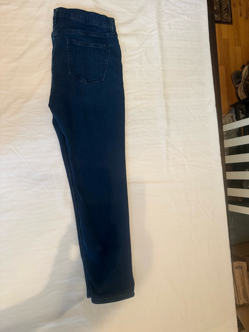 Sun + Stone Men's Dark Blue Straight Leg Jeans - Picture 6 of 7